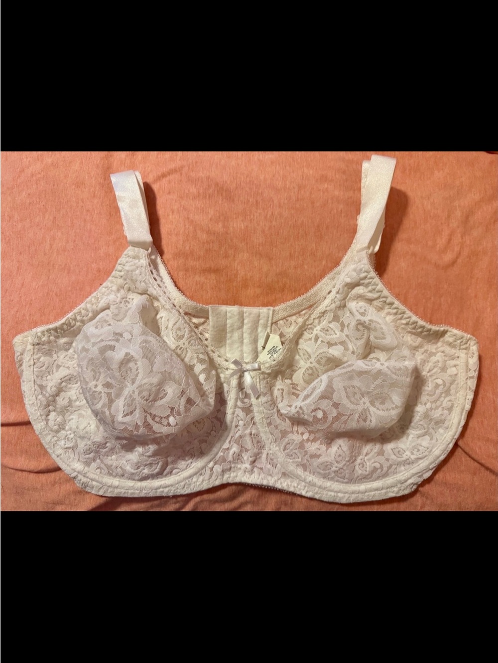Bali White Lace Full Coverage Bra 38DD